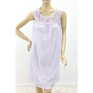 Vintage Adonna Nylon nightgown Sheer Chiffon Double Nylon FruFru Ruffles Small